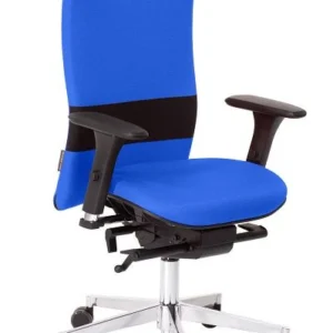 Chaise de bureau pivotante nexxtoffice Vita-Q avec accoudoirs 3D base en aluminium roulettes rigides lune de miel V-Q5-MA-...