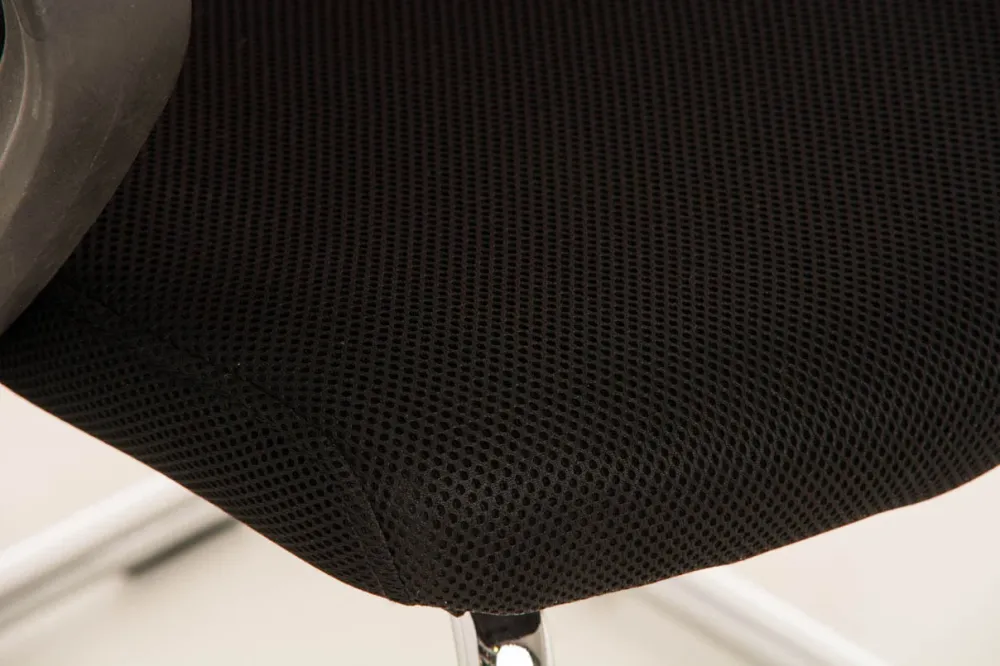 Chaise de bureau reception sans roulettes dossier en maille avec accoudoirs rouge BUR10503 - Conforme aux Normes de Sécurité