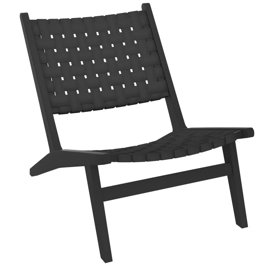 Chaise D'Appoint Cyrus En Noir Avec Cadre Noir avec 4 patins en caoutchouc