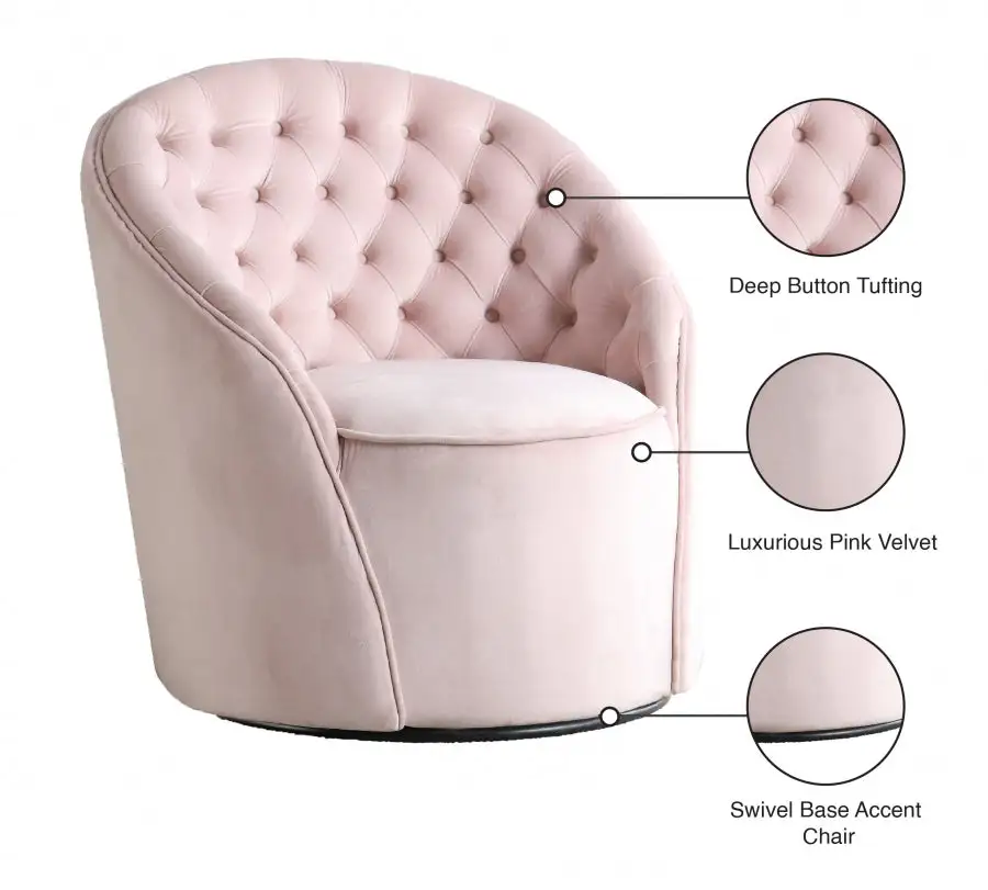 Chaise D'Appoint En Velours Alessio avec Garantie 2 Ans