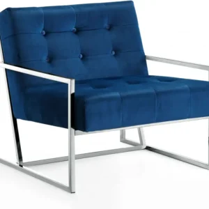 Chaise D'Appoint En Velours Alexis avec Garantie 2 Ans