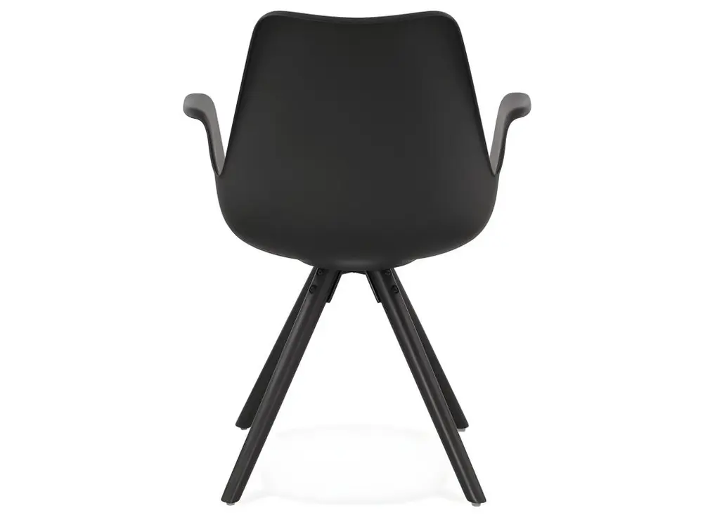 Chaise Design avec Accoudoirs "Zayven" 82cm Noir - Conforme aux Normes de Sécurité