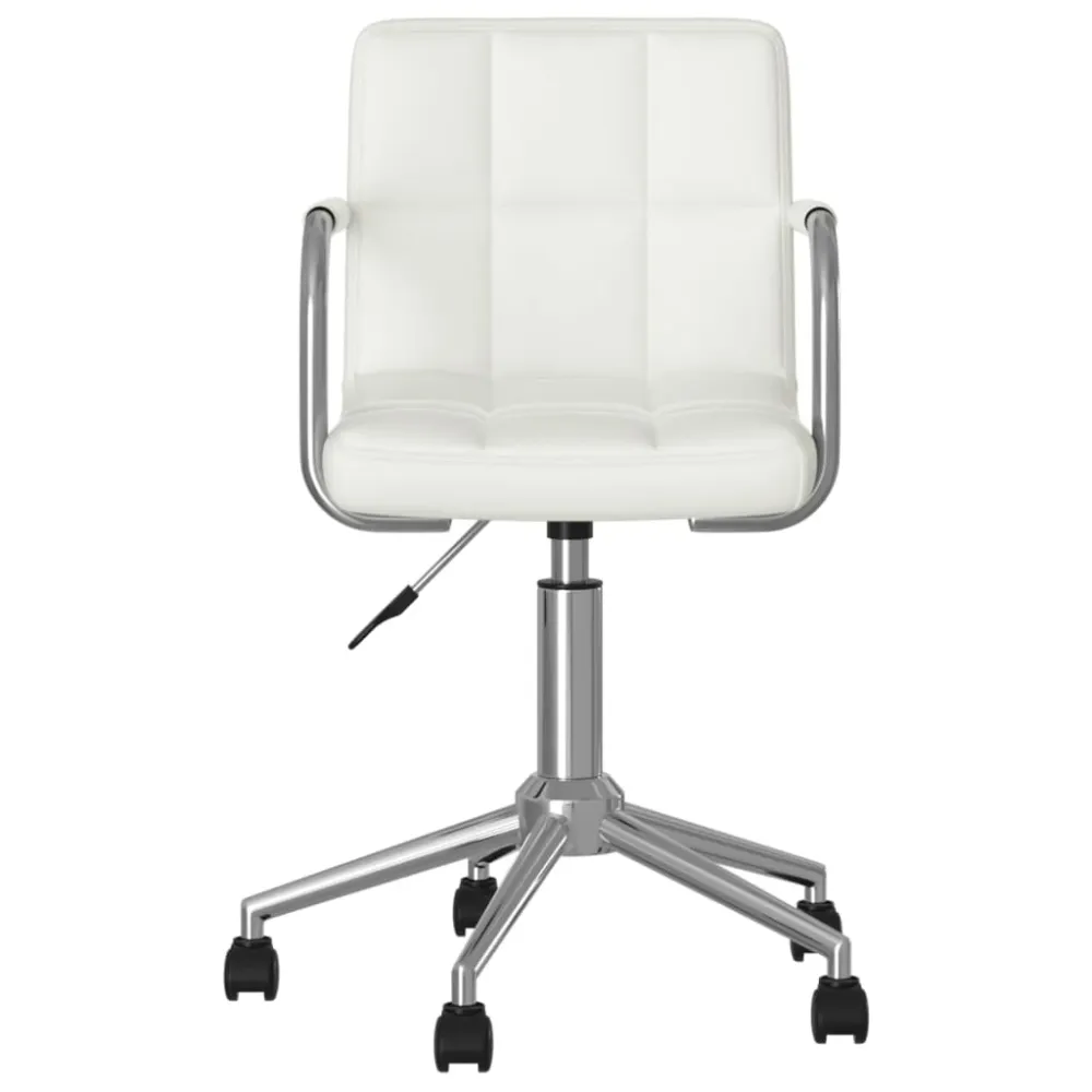 Chaise fauteuil siège de bureau informatique étude pivotante similicuir blanc 02_0024048 compatible avec la plupart des bu...