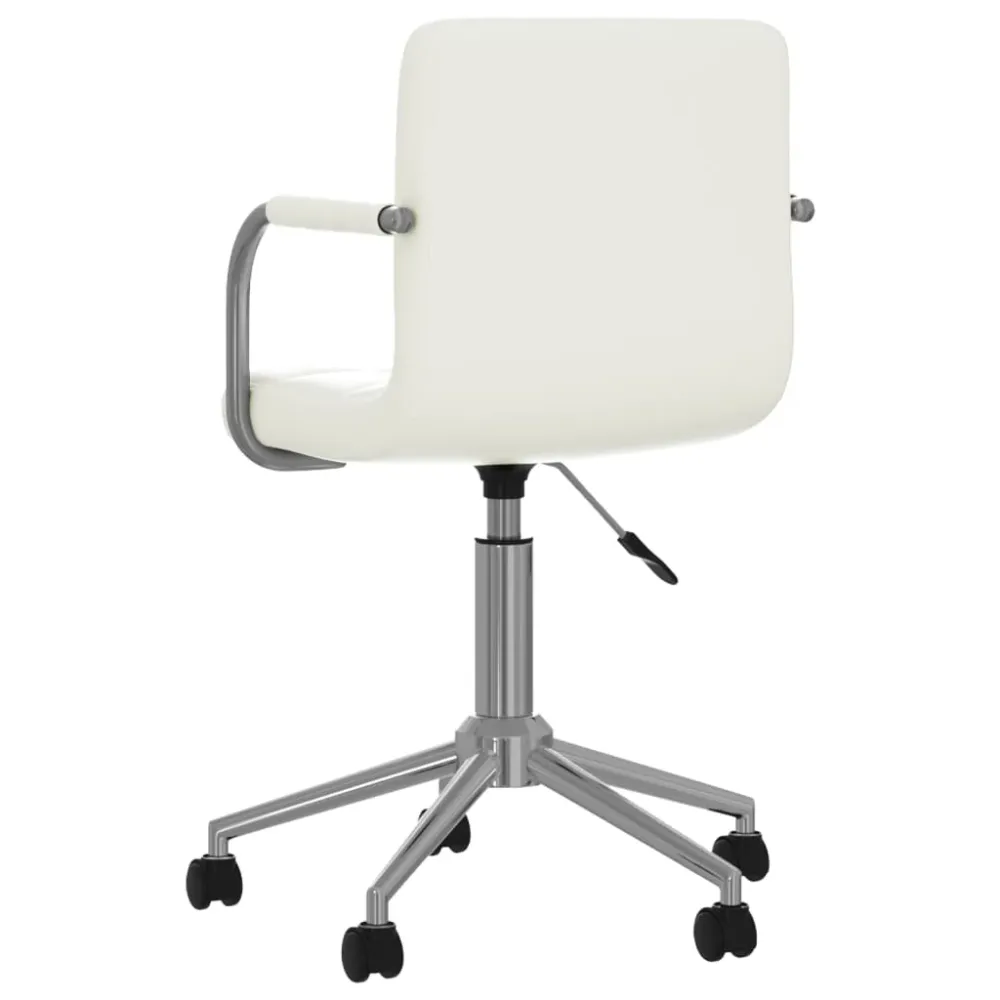 Chaise fauteuil siège de bureau informatique étude pivotante similicuir blanc 02_0024048 compatible avec la plupart des bu...