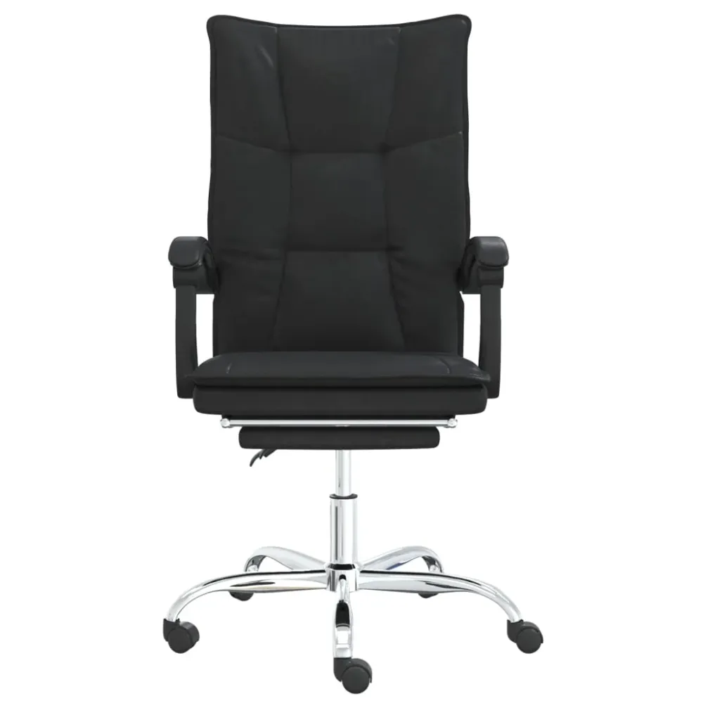 Chaise fauteuil siège pivotante de inclinable de bureau informatique étude similicuir noir 02_0024266 (Lot de 4)