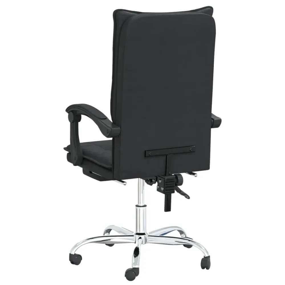 Chaise fauteuil siège pivotante de inclinable de bureau informatique étude similicuir noir 02_0024266 (Lot de 4)
