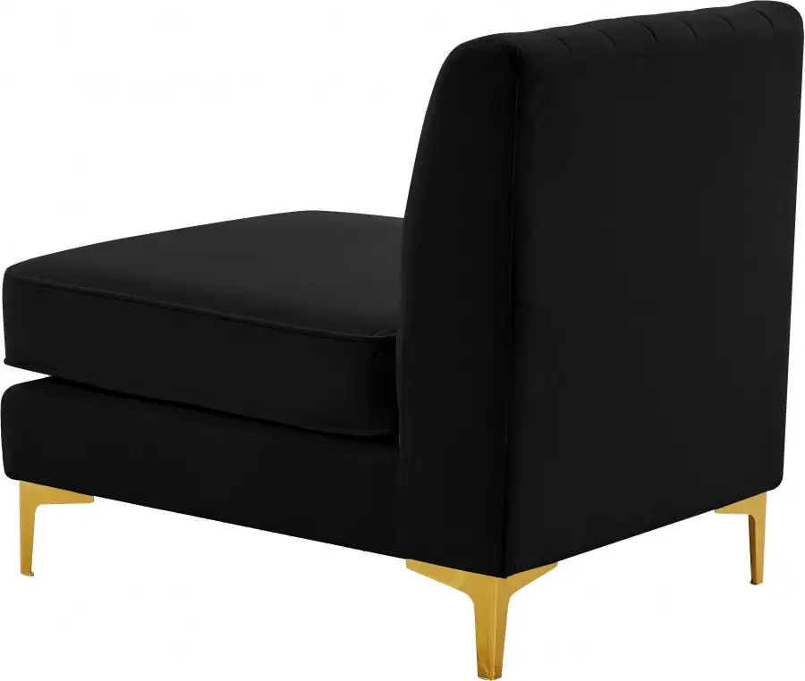 Chaise Modulaire Sans Accoudoirs En Velours Alina en tissu respirant