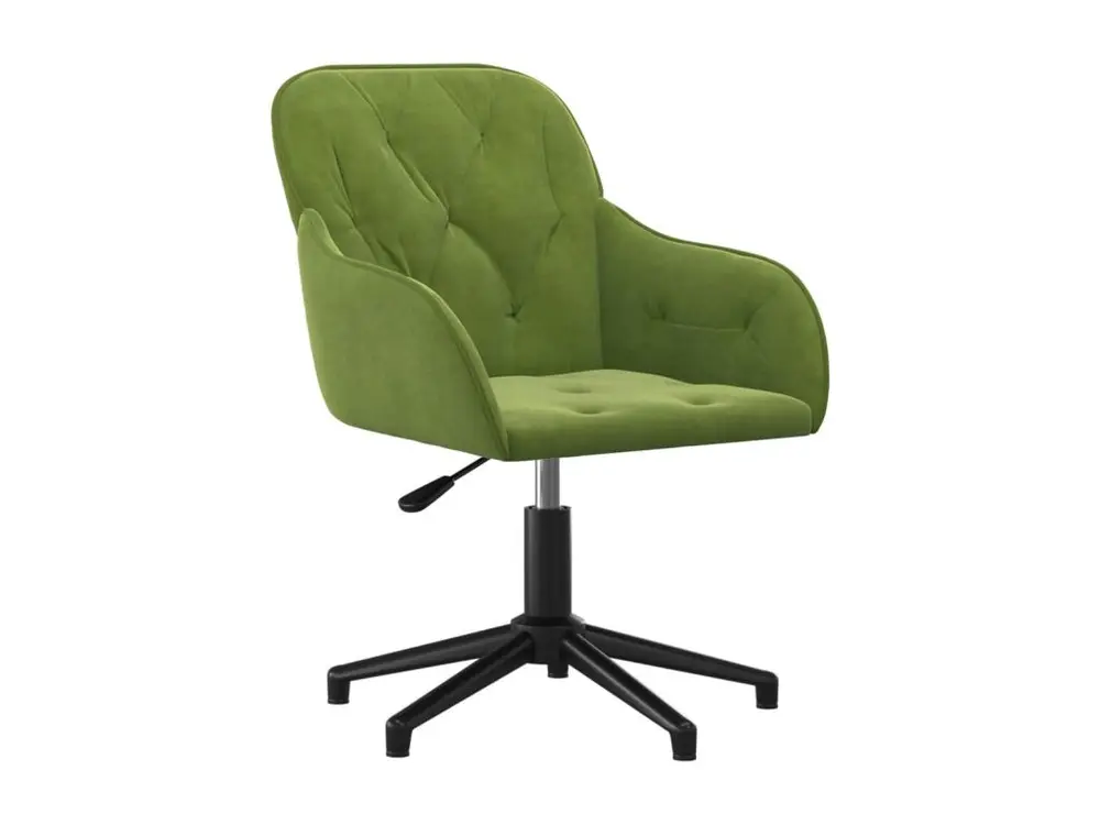 Chaise pivotante de bureau Vert net Velours