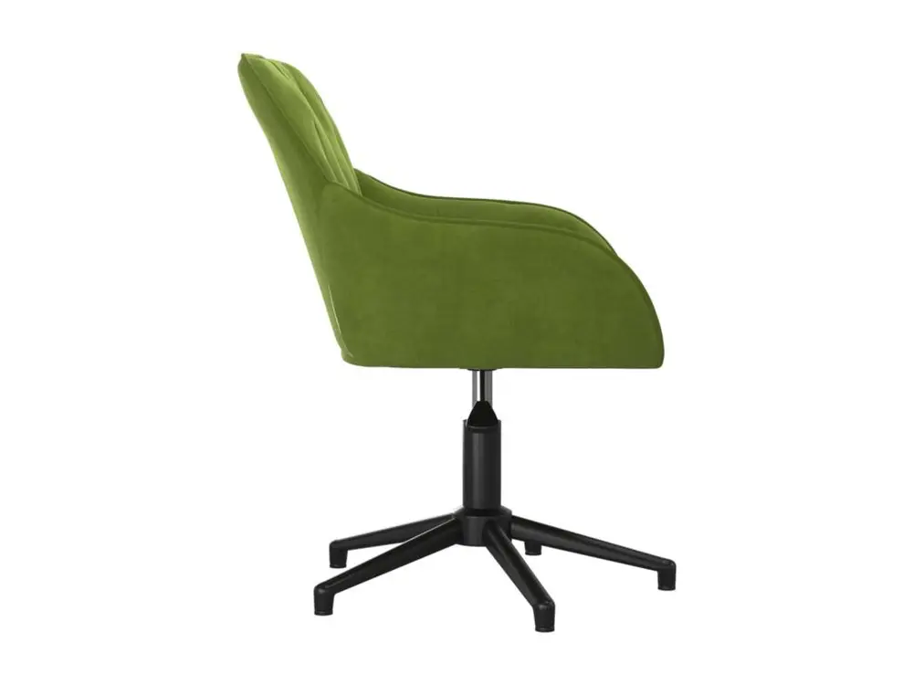 Chaise pivotante de bureau Vert net Velours