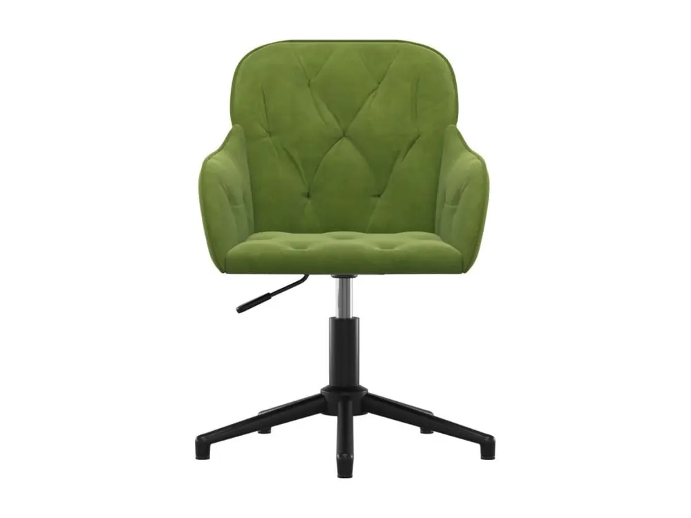 Chaise pivotante de bureau Vert net Velours