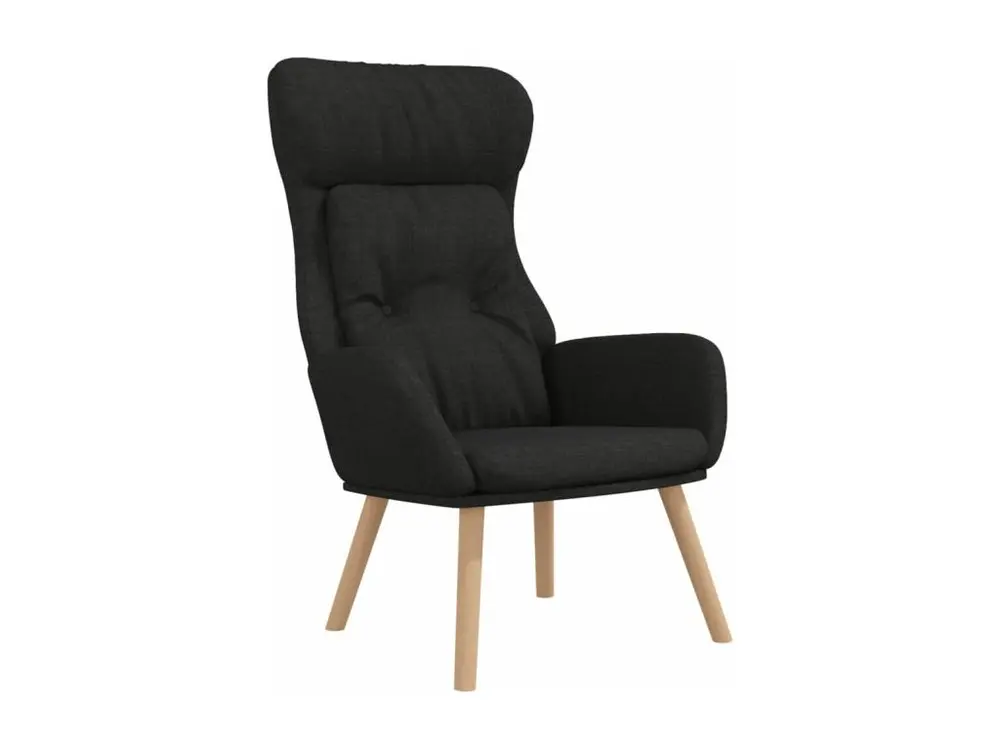 Chaise de relaxation Noir Tissu avec Garantie 2 Ans