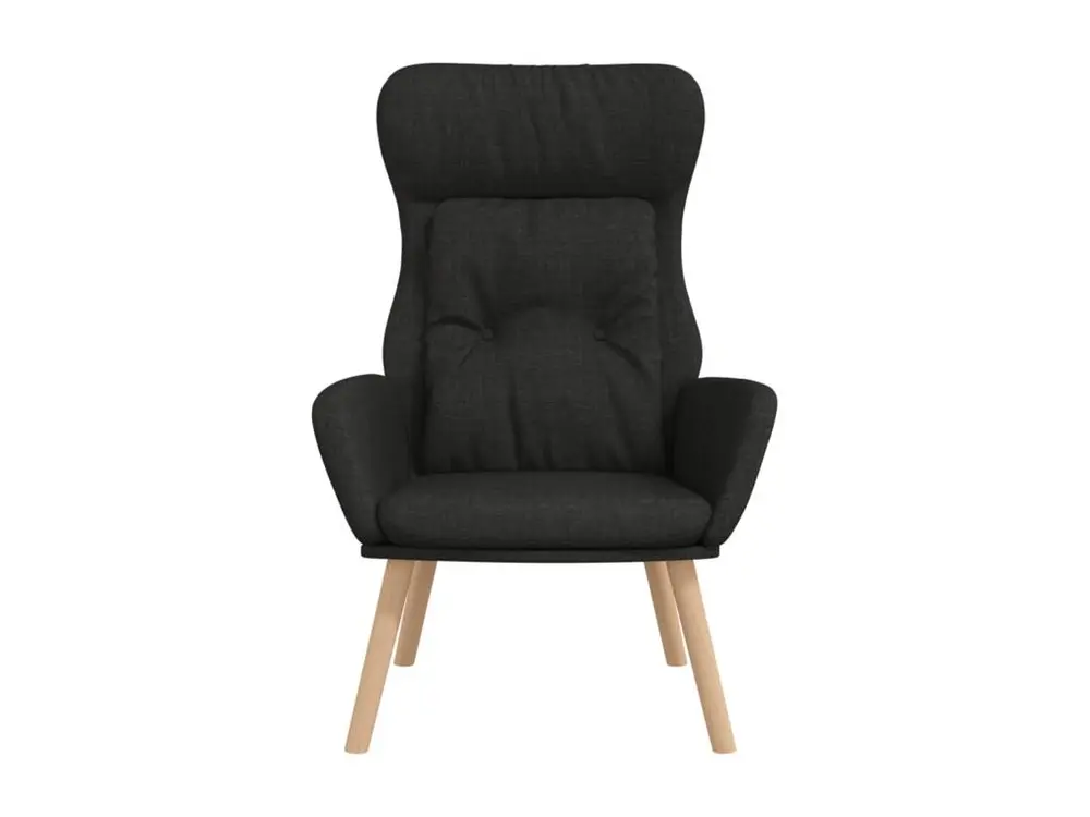 Chaise de relaxation Noir Tissu avec Garantie 2 Ans