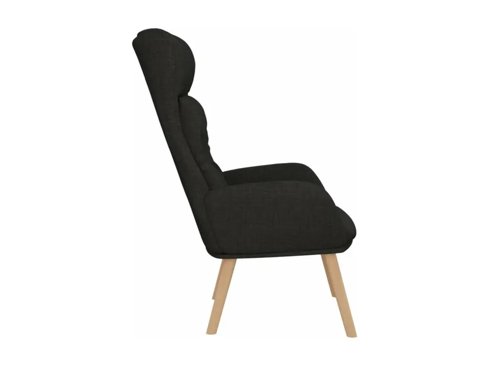 Chaise de relaxation Noir Tissu avec Garantie 2 Ans