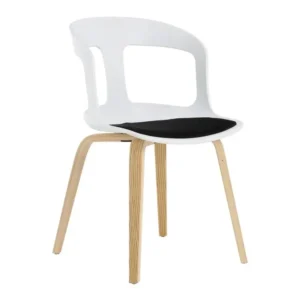 Chaise de Salle à Manger ou de Bureau avec Accoudoirs Pärumm Joritz Blanc 50x53x82 cm - Conforme aux Normes de Sécurité