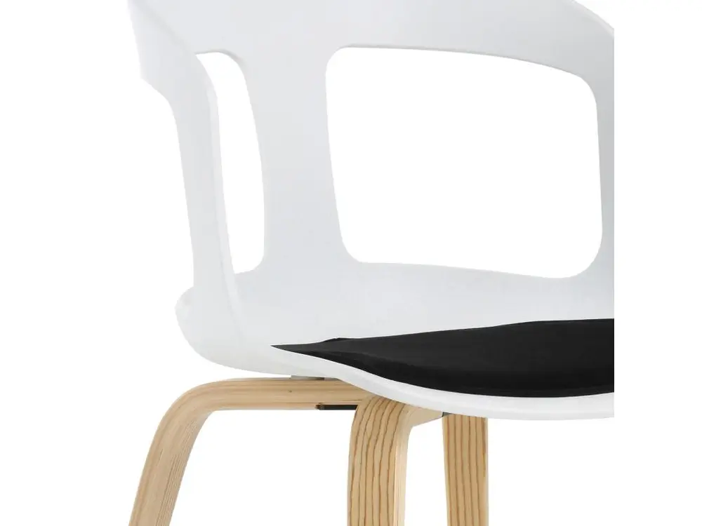 Chaise de Salle à Manger ou de Bureau avec Accoudoirs Pärumm Joritz Blanc 50x53x82 cm - Conforme aux Normes de Sécurité