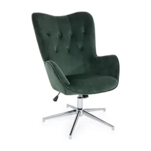 Coussin ergonomique pour Chaise de bureau réglable en velours vert Farija