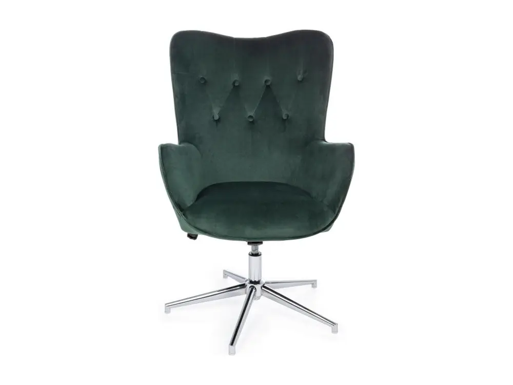 Coussin ergonomique pour Chaise de bureau réglable en velours vert Farija