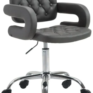 Coussin ergonomique pour Chaise de bureau réglable en hauteur pivotante dossier et accoudoir synthétique gris BUR10415