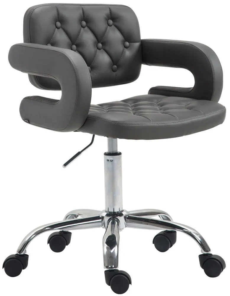 Coussin ergonomique pour Chaise de bureau réglable en hauteur pivotante dossier et accoudoir synthétique gris BUR10415