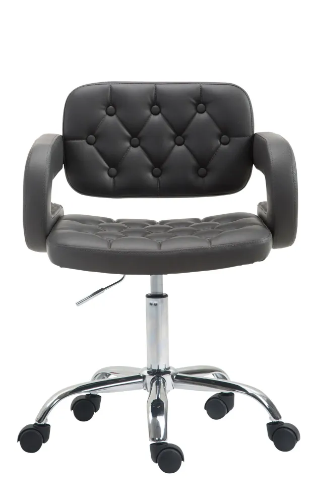 Coussin ergonomique pour Chaise de bureau réglable en hauteur pivotante dossier et accoudoir synthétique gris BUR10415
