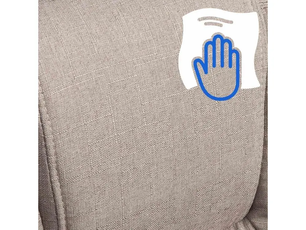 Coussin ergonomique pour Chaise de bureau - Tissu & Métal chromé - Taupe - XXL Xanthos