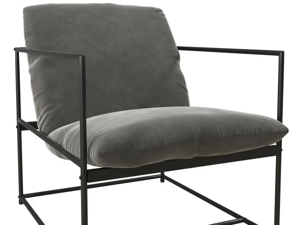 Coussin ergonomique pour Chaise d'appoint en velours gris