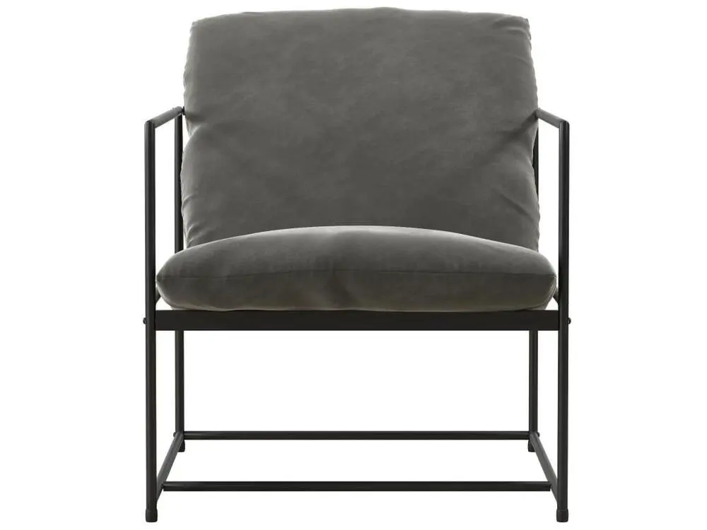 Coussin ergonomique pour Chaise d'appoint en velours gris