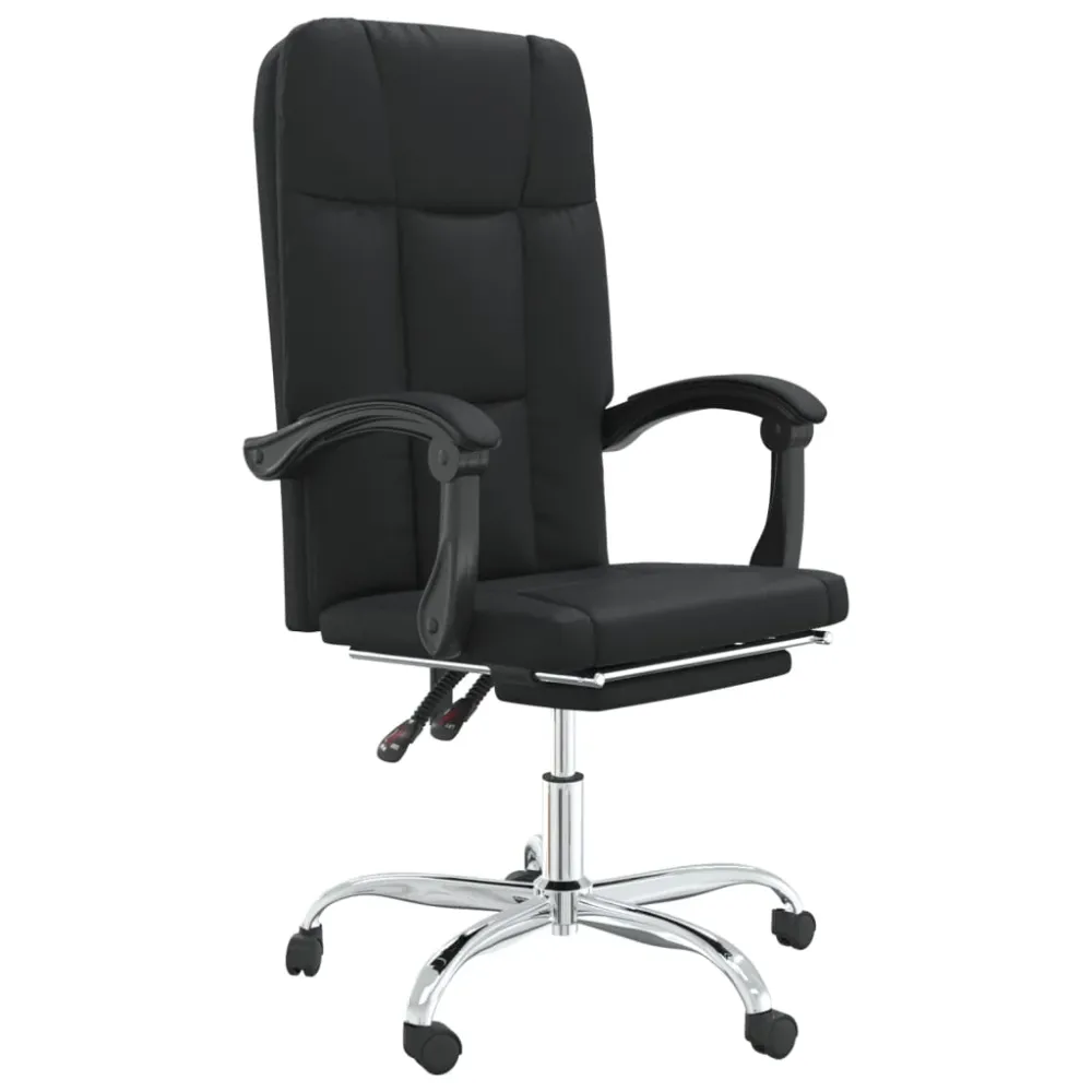 Coussin ergonomique pour Chaise fauteuil siège pivotante de inclinable de bureau informatique étude similicuir noir 02_002...