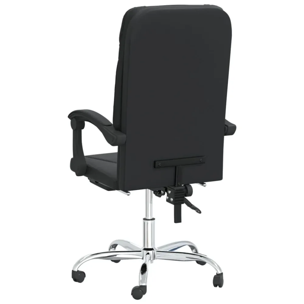 Coussin ergonomique pour Chaise fauteuil siège pivotante de inclinable de bureau informatique étude similicuir noir 02_002...