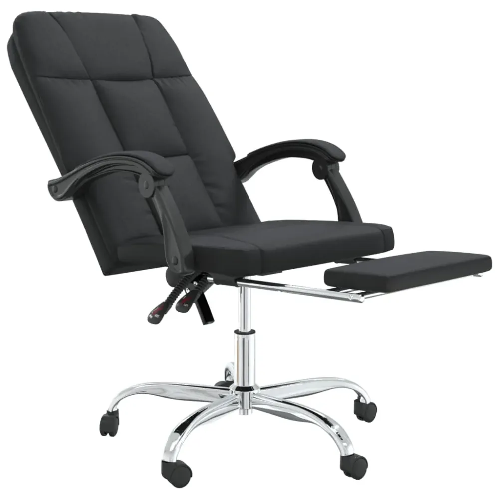 Coussin ergonomique pour Chaise fauteuil siège pivotante de inclinable de bureau informatique étude similicuir noir 02_002...