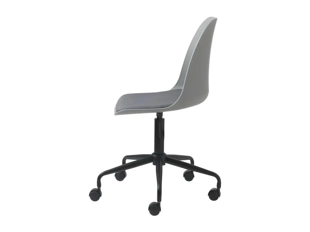 Curvi - Chaise de bureau en plastique et métal - Couleur - Gris pour un espace de travail ordonné