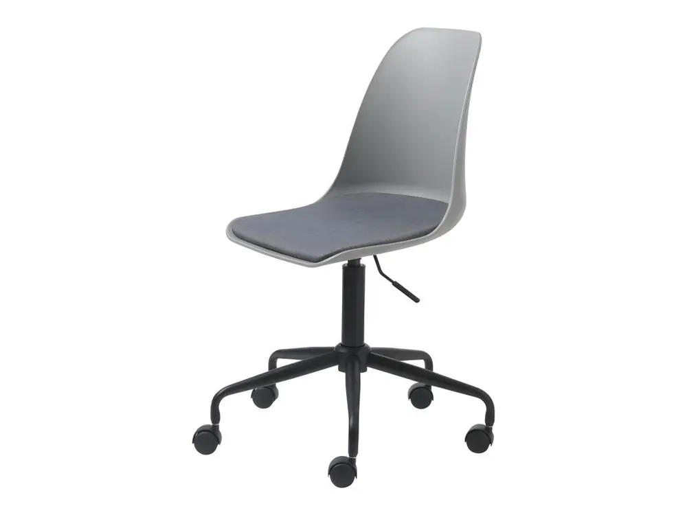 Curvi - Chaise de bureau en plastique et métal - Couleur - Gris pour un espace de travail ordonné