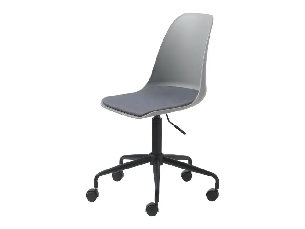 Curvi - Chaise de bureau en plastique et métal - Couleur - Gris pour un espace de travail ordonné