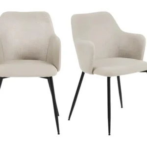 Ilsa chaise de salle à manger avec accoudoirs naturel.