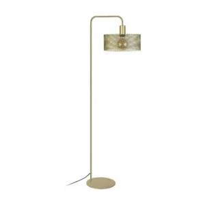 Lampadaire métal doré 157 cm.