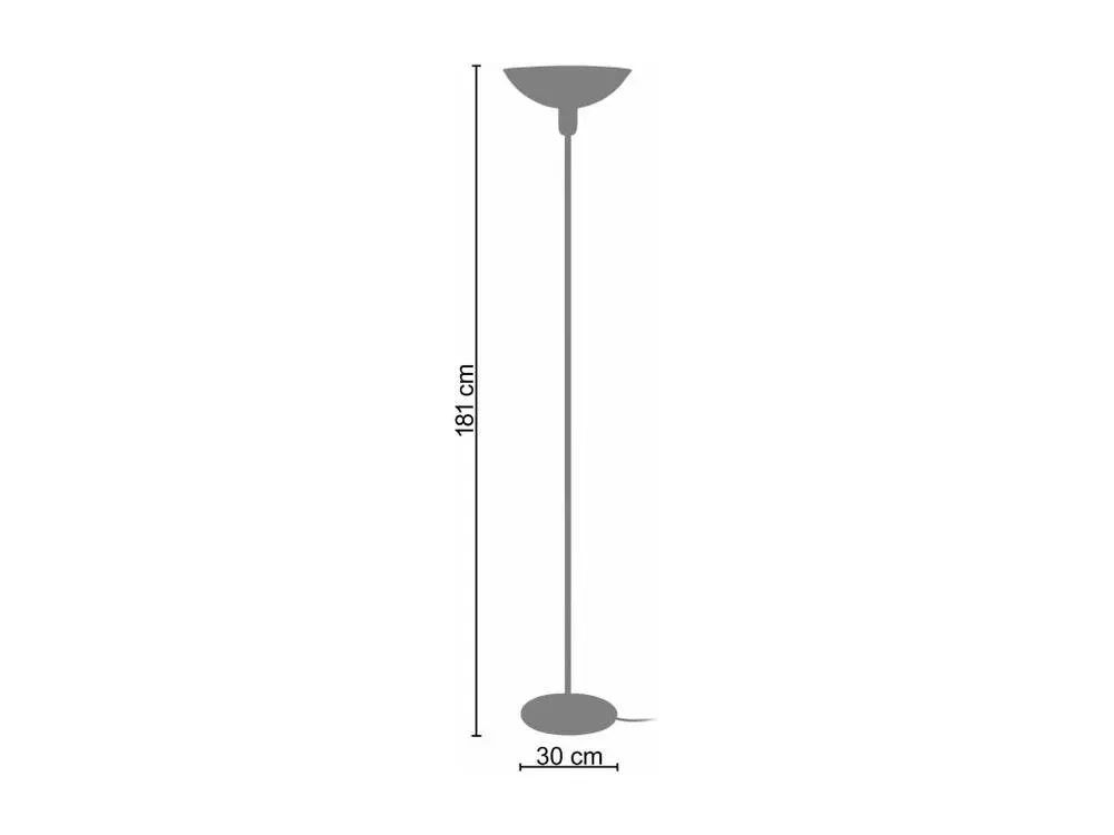 Lampadaire métal rose 165 cm.