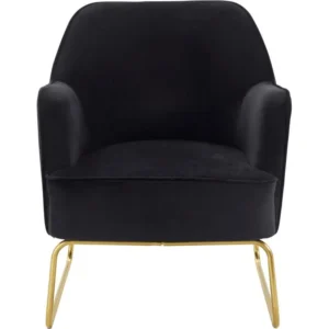 Organisateur de câbles Chaise d'appoint rembourrée en velours noir