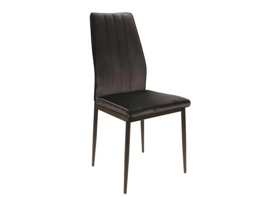 Organisateur de câbles Chaise design velours et métal noir Bator