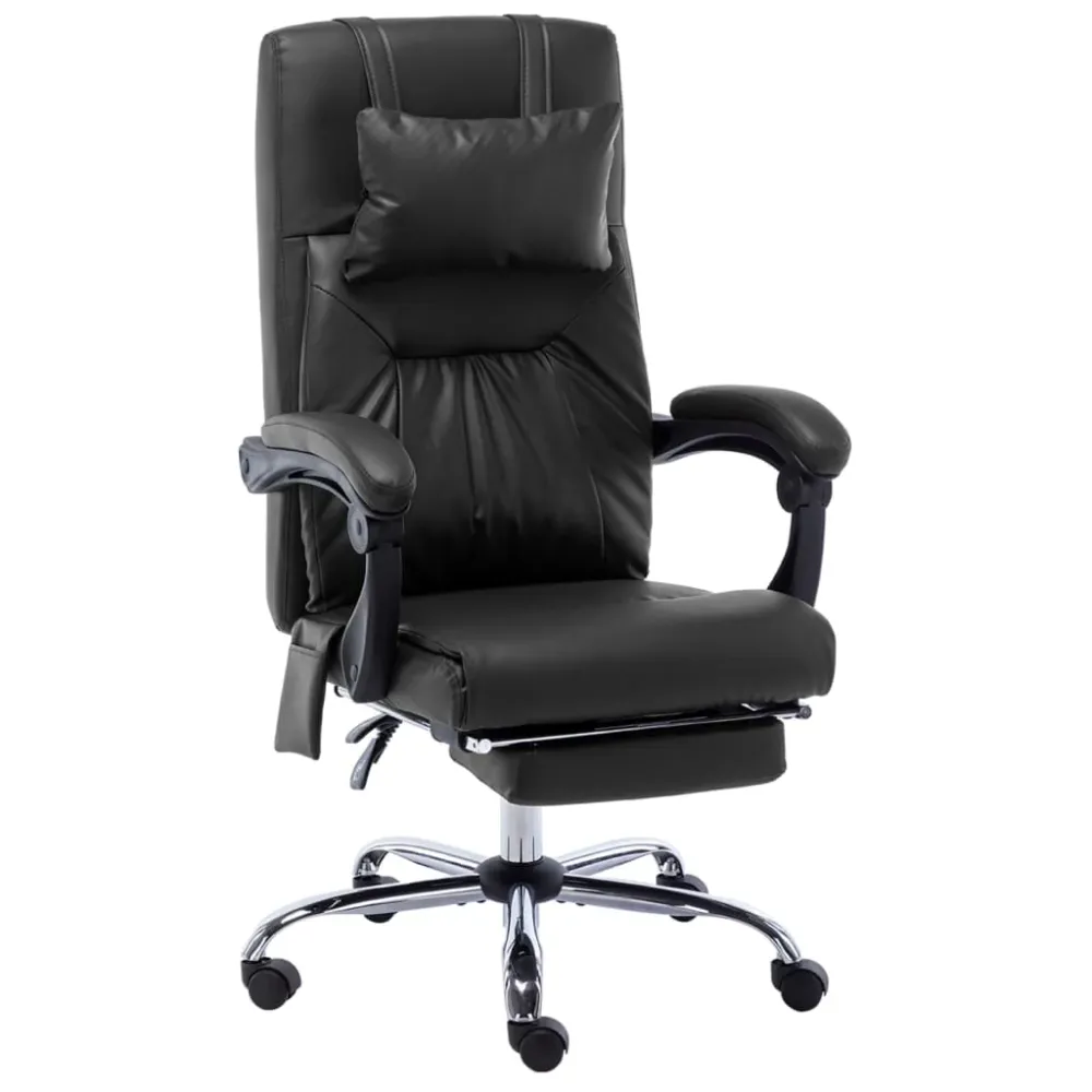 Organisateur de câbles Chaise fauteuil siège de bureau informatique étude de massage similicuir noir 02_0024018