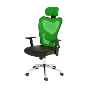 Organisateur de câbles Fauteuil de bureau américain Atlanta, similicuir - vert