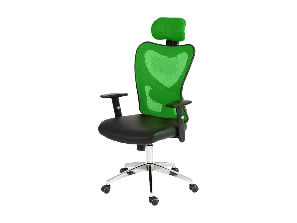 Organisateur de câbles Fauteuil de bureau américain Atlanta, similicuir - vert