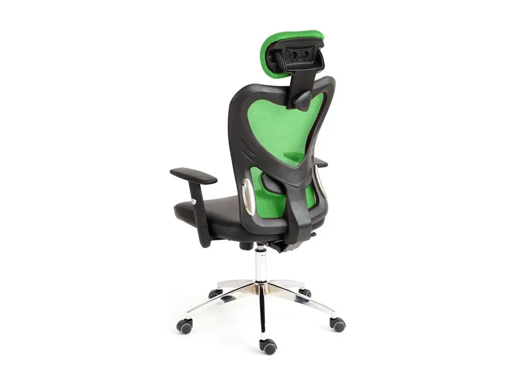 Organisateur de câbles Fauteuil de bureau américain Atlanta, similicuir - vert