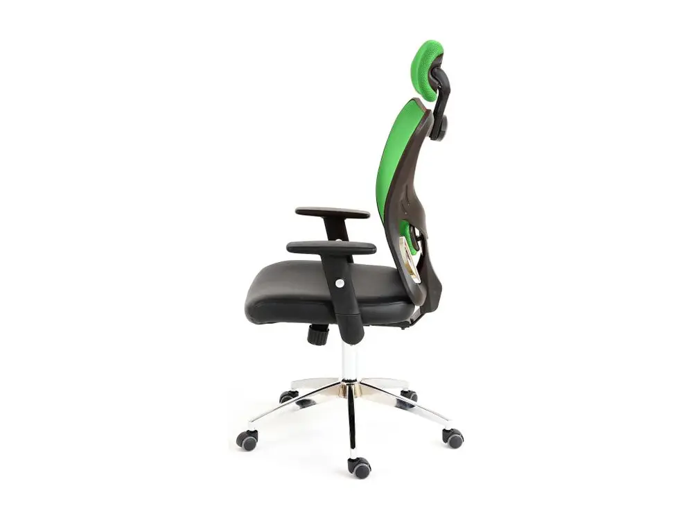 Organisateur de câbles Fauteuil de bureau américain Atlanta, similicuir - vert