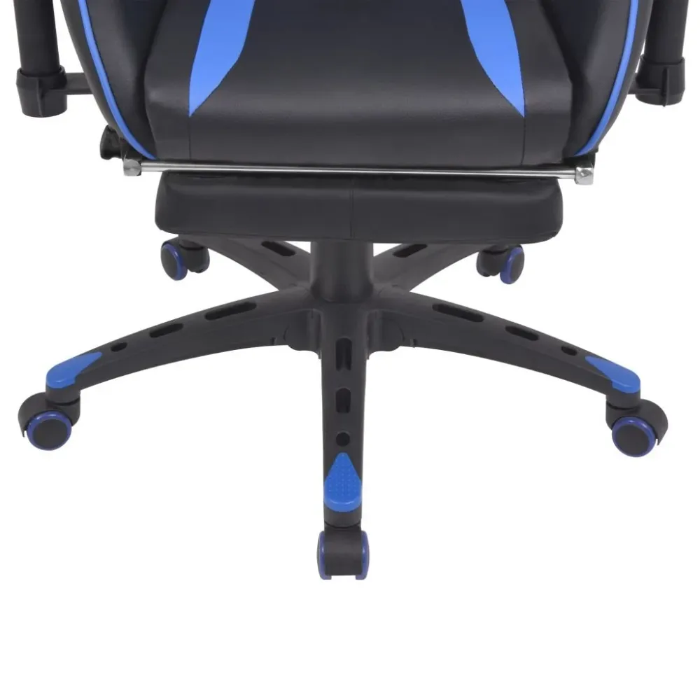 Organisateur de câbles Fauteuil chaise chaise de bureau inclinable avec repose-pied bleu 0502030