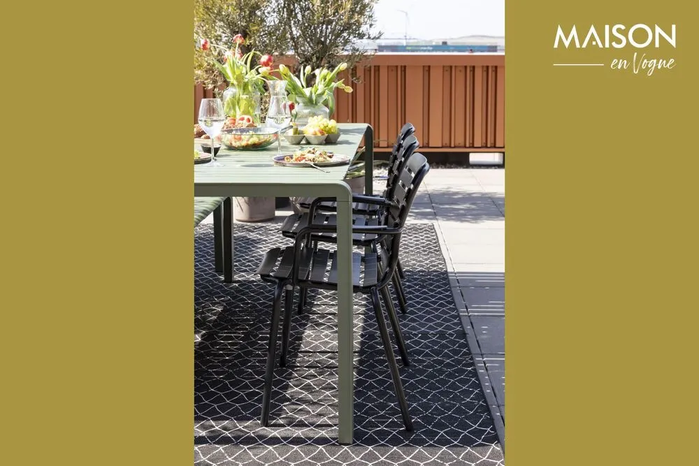 Plateau de rangement Chaise en aluminium noir Vondel Zuiver - 83cm