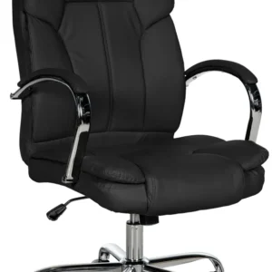 Plateau de rangement Chaise de bureau sur roulettes assise XXL réglage en hauteur accoudoirs en similicuir noir cadre méta...