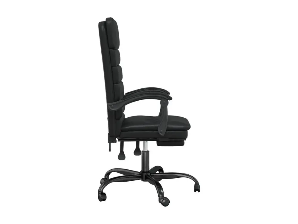Plateau de rangement Fauteuil de massage inclinable de bureau Noir Similicuir