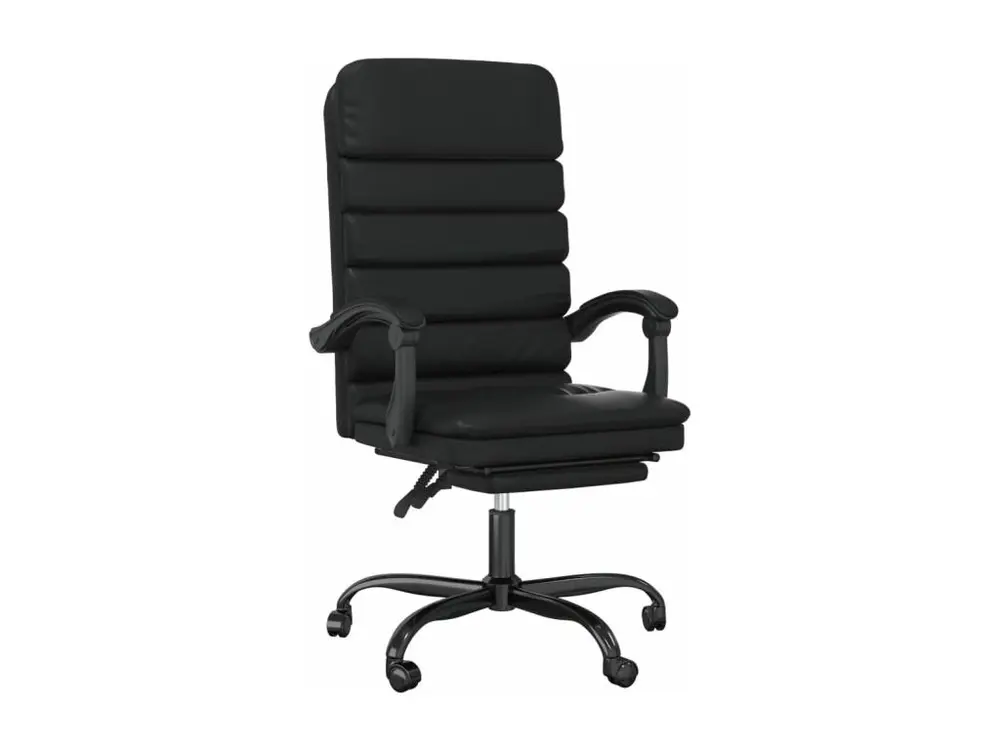 Plateau de rangement Fauteuil de massage inclinable de bureau Noir Similicuir