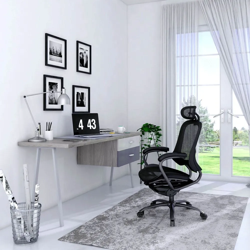 Plateau de rangement SONGMICS Chaise de bureau appui-tête maille