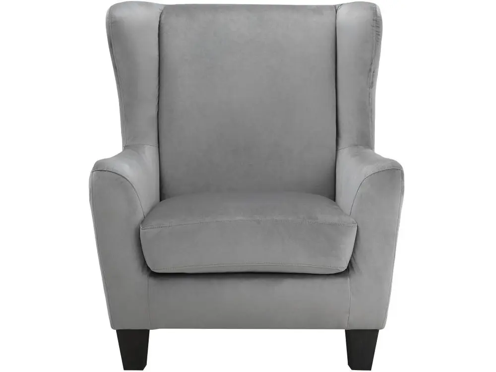 Protection de bord Chaise d'appoint rembourrée avec tabouret en velours gris
